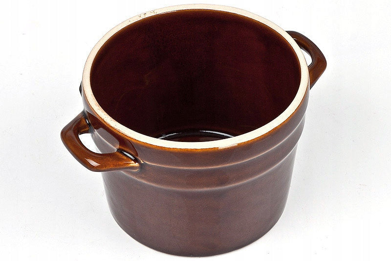 Stoneware Crock Krystynka Q16 1.5L for Pickling Cucumbers and Cabbage Brand Krystynka