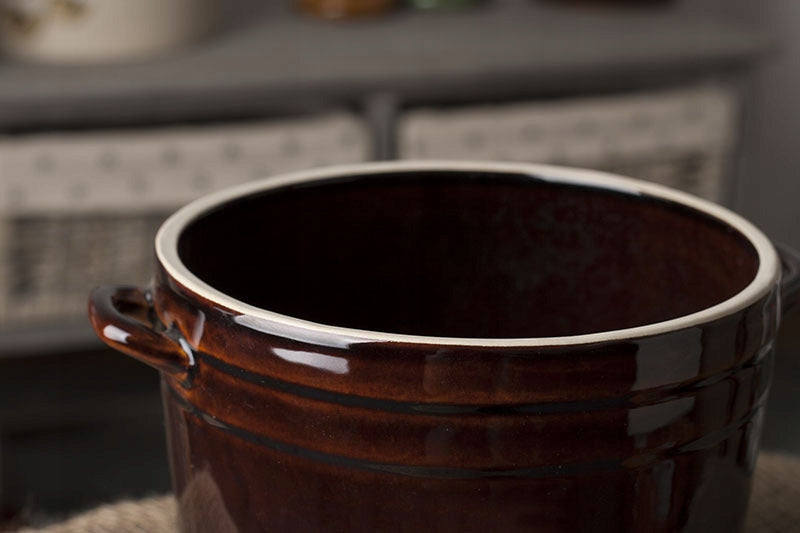Stoneware Pot Krystynka Q19 2.5L for Lard, Pâté, Fermented Cucumbers Brand Krystynka