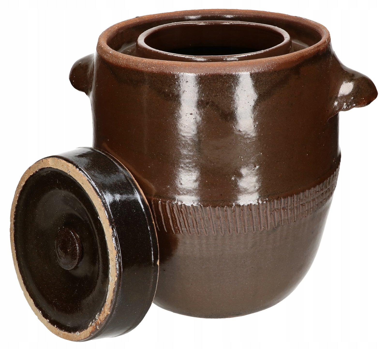 Stoneware barrel 30L pot with lid for pickling cucumbers cabbage stoneware