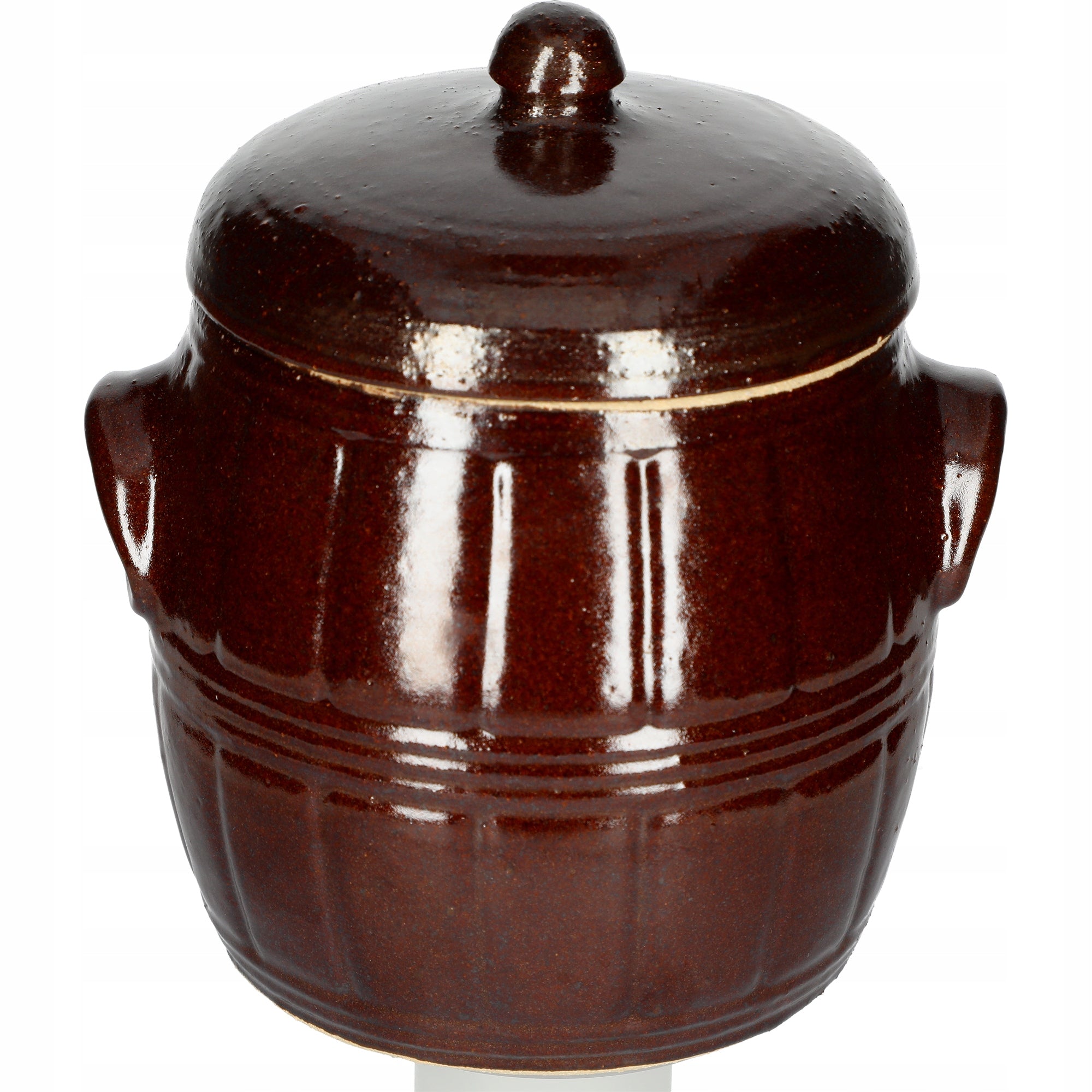 Stoneware - barrel 4,5l with lid for pickling cabbage cucumber beets