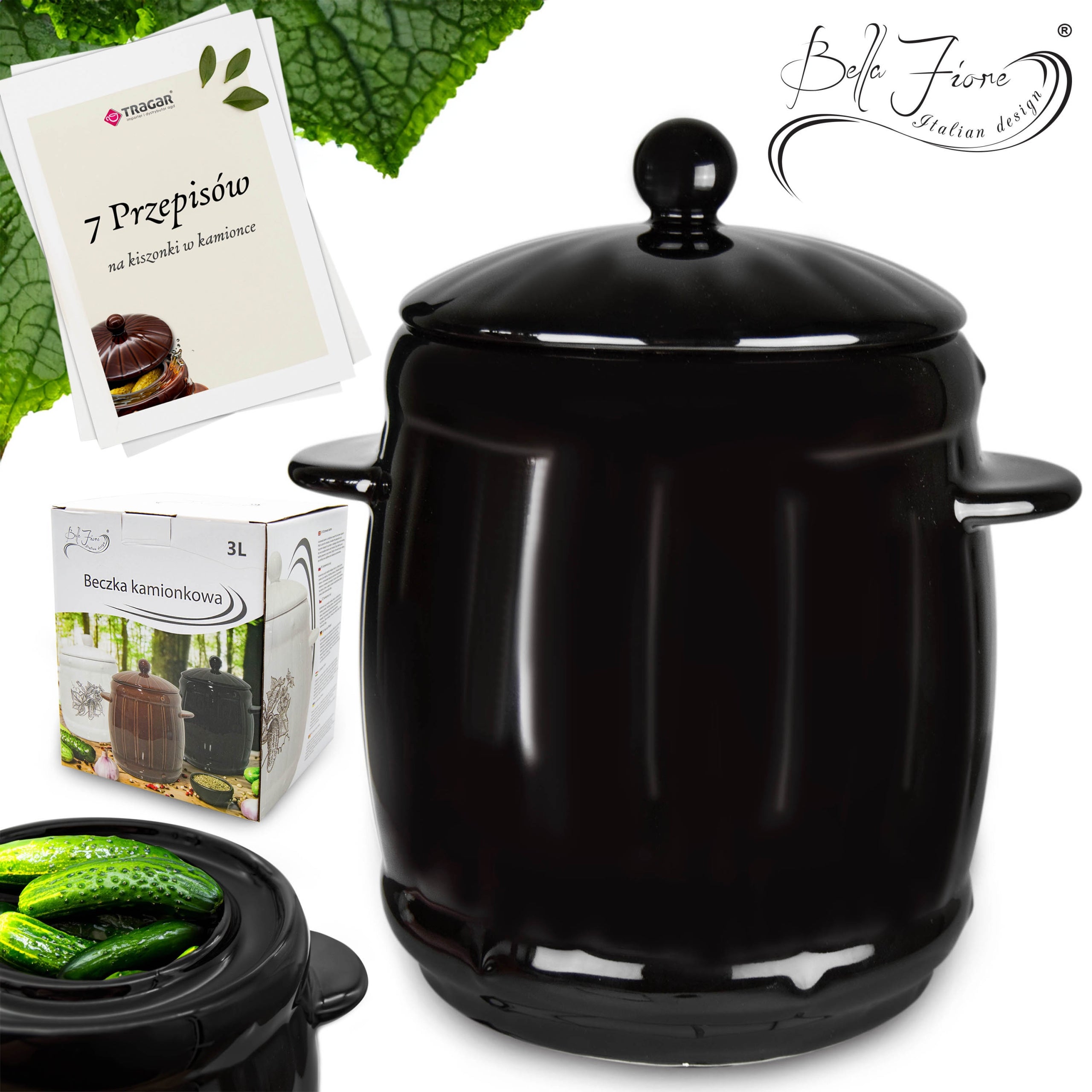 Stoneware barrel 4L stoneware FOR PICKING cucumbers pickled cabbage + FREEBIE