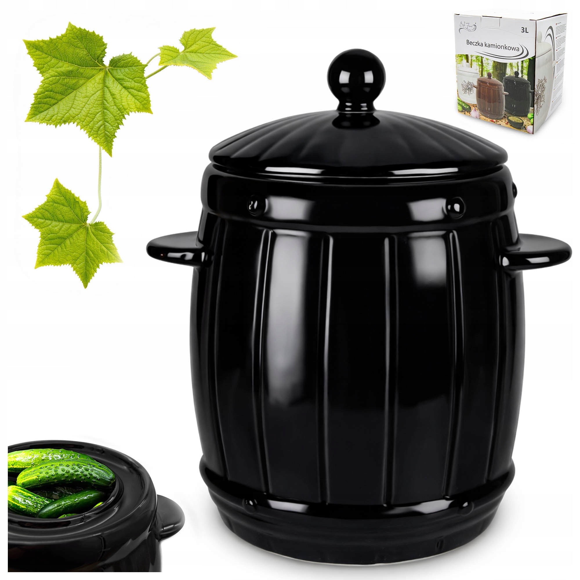 Stoneware barrel 6L HERMETIC stoneware for pickling cucumbers cabbage jar