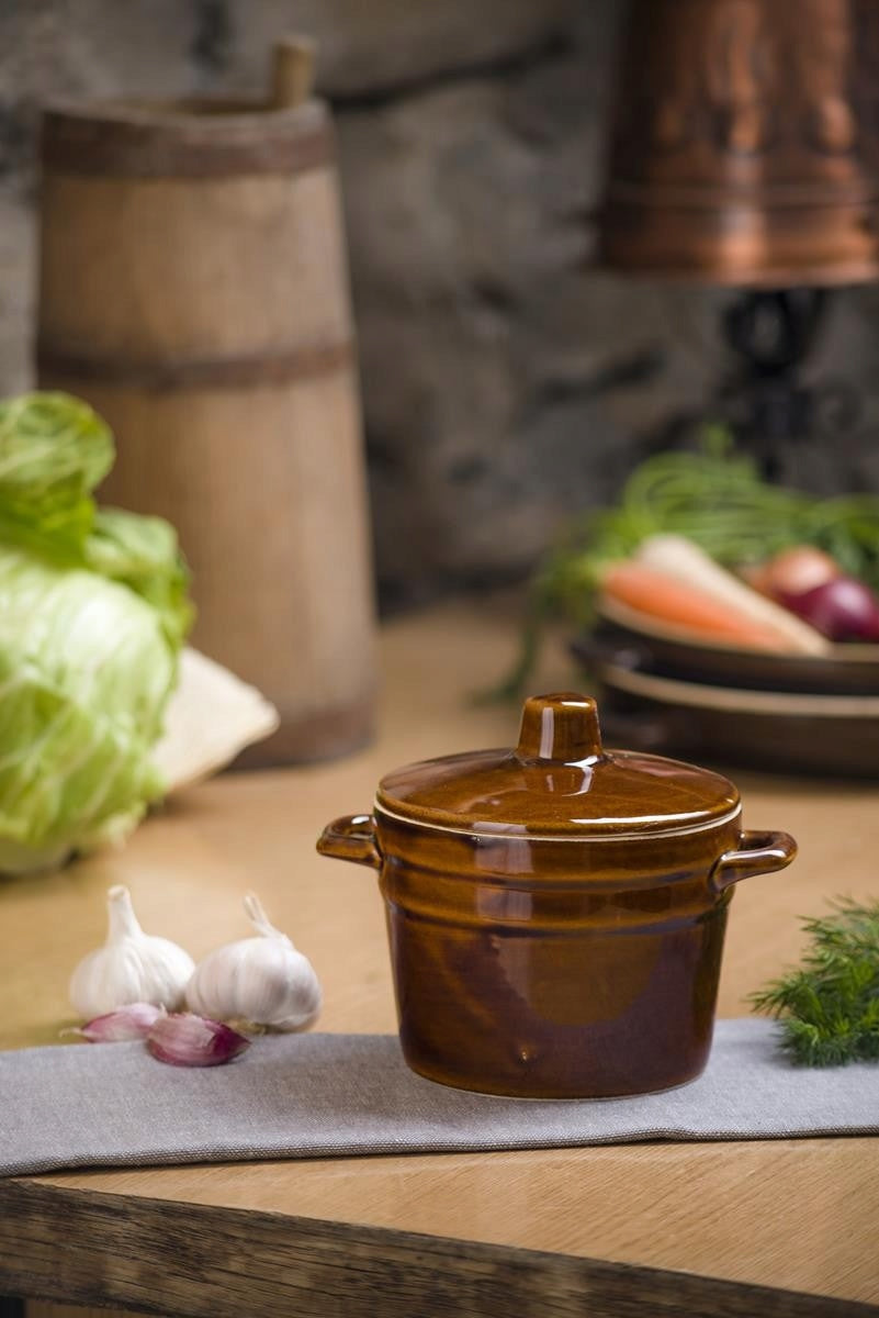 Stoneware pot Q16 1,5L + lid Krystynka Brand Krystynka