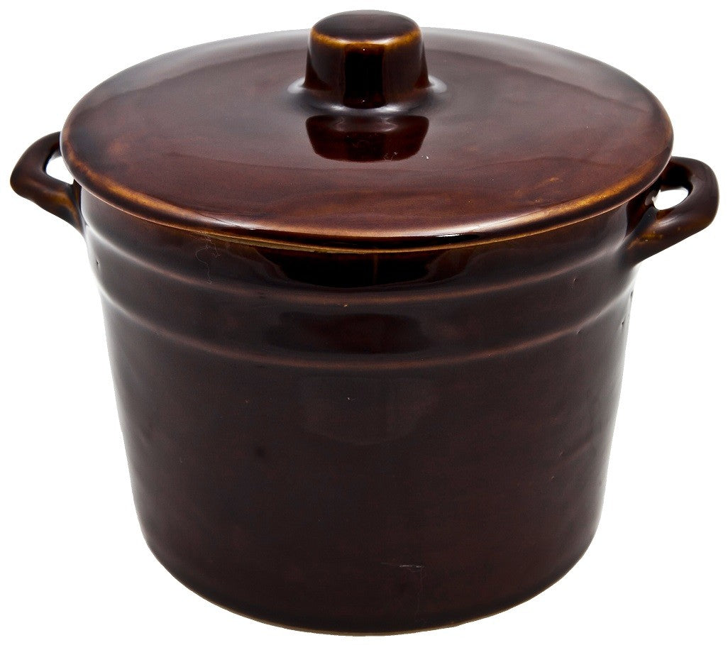 Stoneware pot Q16 1,5L + lid Krystynka