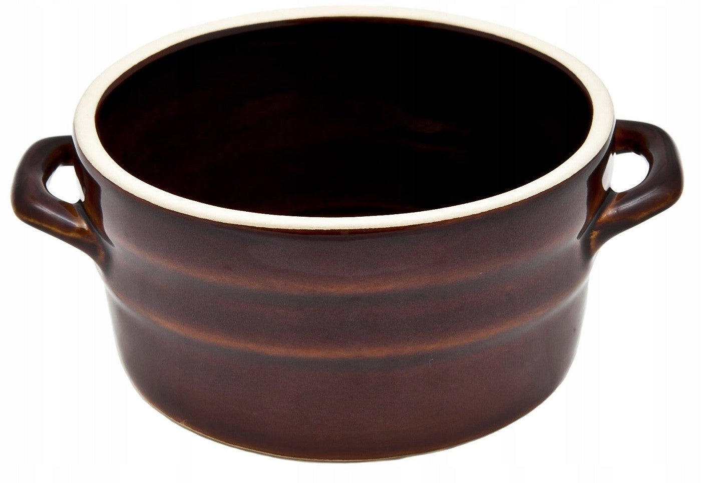 Stoneware pot broth for lard soup 14cm 0,6L oven baking