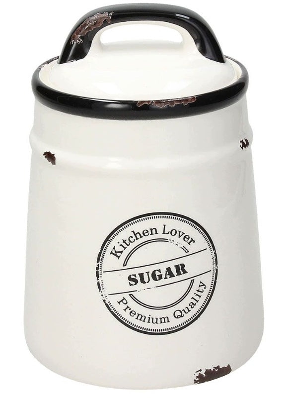 Stoneware salt shaker white aged Tognana 12,5 x 17,5 cm