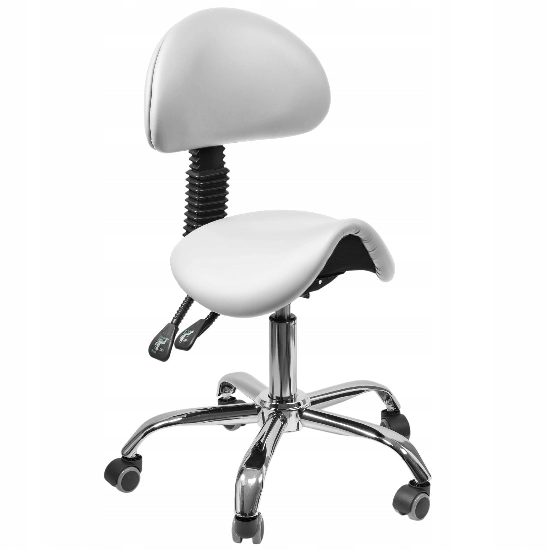 Stool Chair Cosmetic Stool Spacetronik Saddle Hoker white ADJUSTMENT