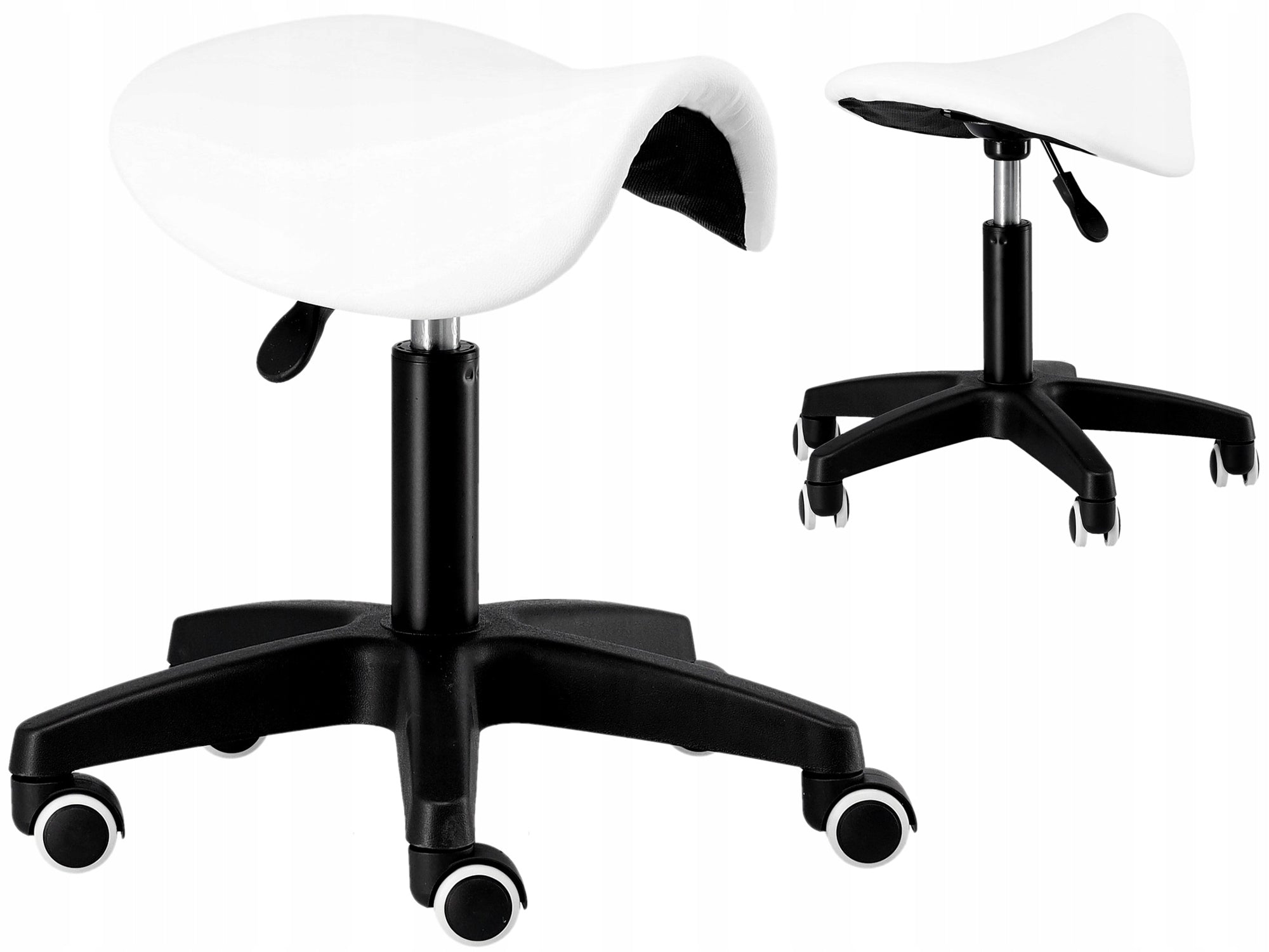Stool on wheels swivel saddle for beauty salon