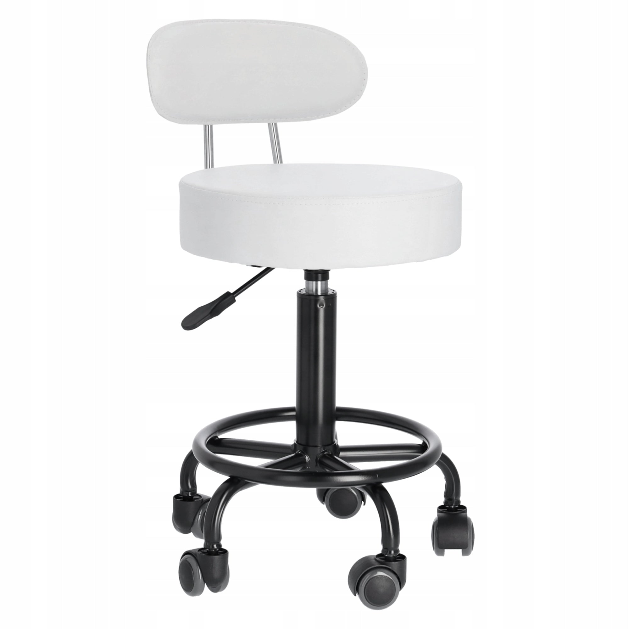 Stool white cosmetic barber bar stool adjustable with EMMA backrest