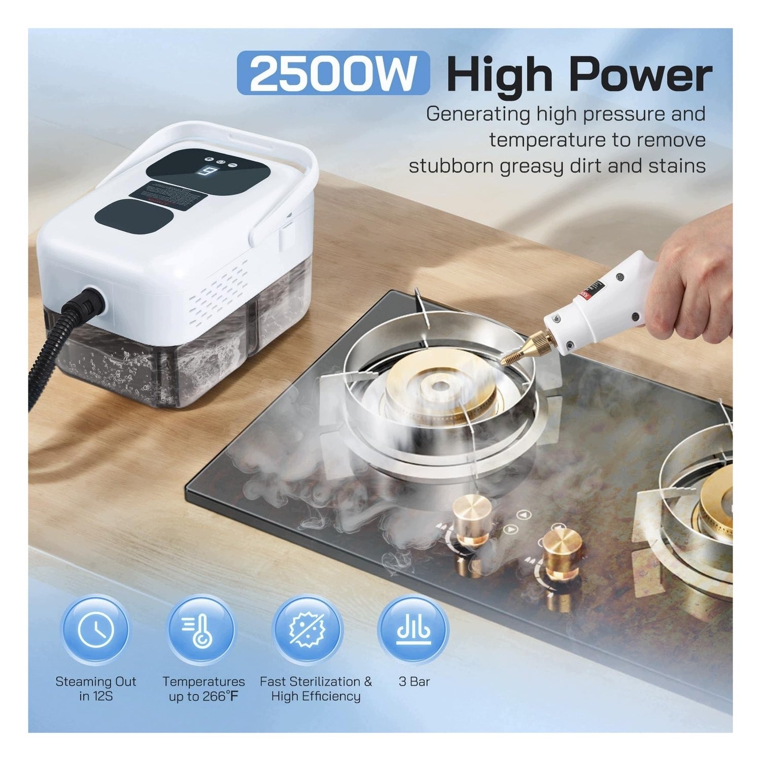 Stoomreiniger Manual - fast heating - 1200 ml Brand no brand