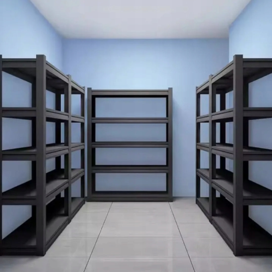 Storage Rack Metal Jupiter 200x100x40, Strong 1000kg, 5 Shelves