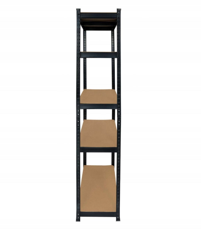Storage rack 150 cm 5 shelves metal garage workshop black MDF Manufacturer code 5905490228437
