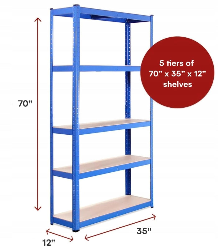 Storage rack Garage shelf G-Rack: 180 cm x 90 cm x 30 cm max 875 kg Manufacturer code regał metalowy nitowany 180x90x40 5x280