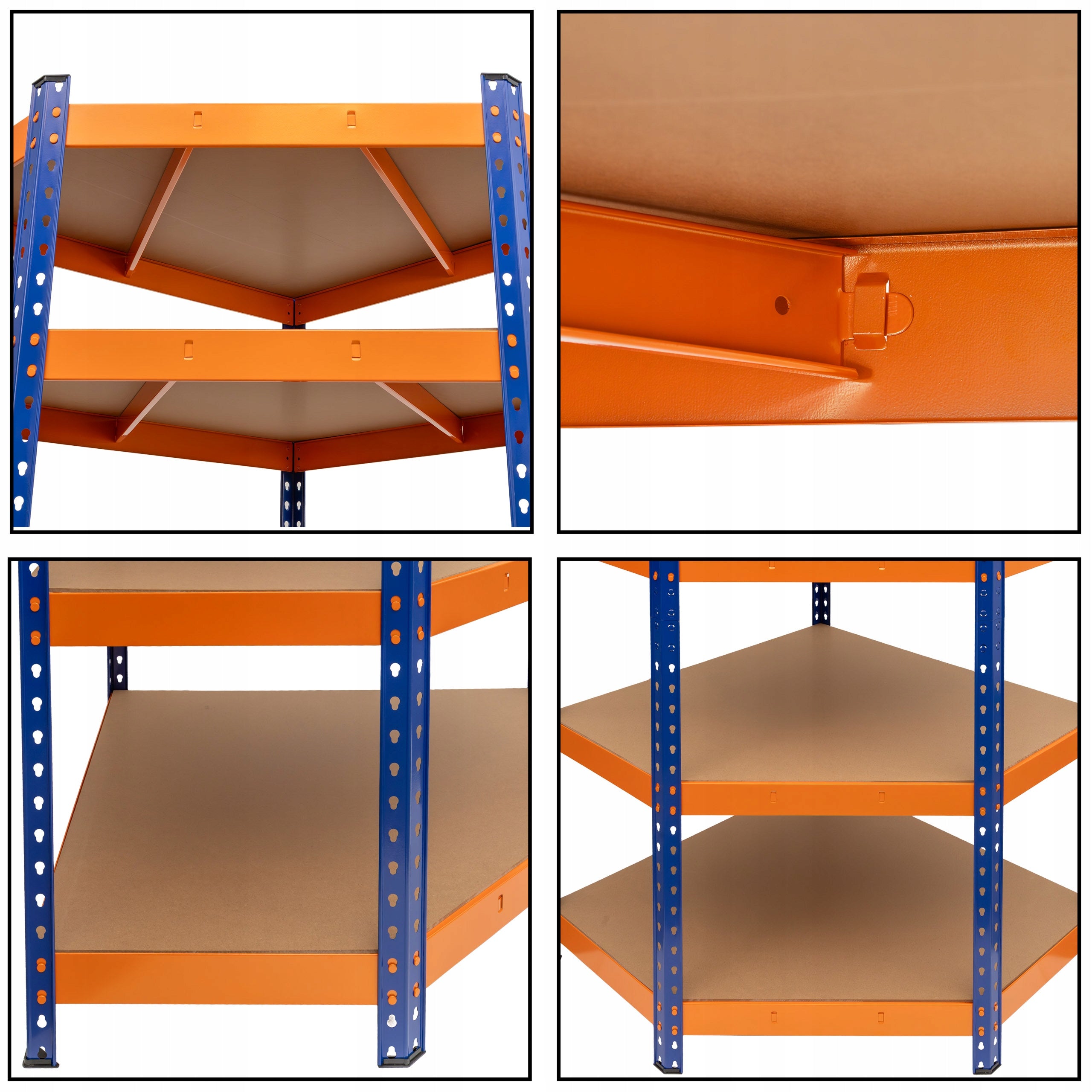 Storage rack metal corner STRONG 5x265 kg rivet lacquered DOOC Packaging status original