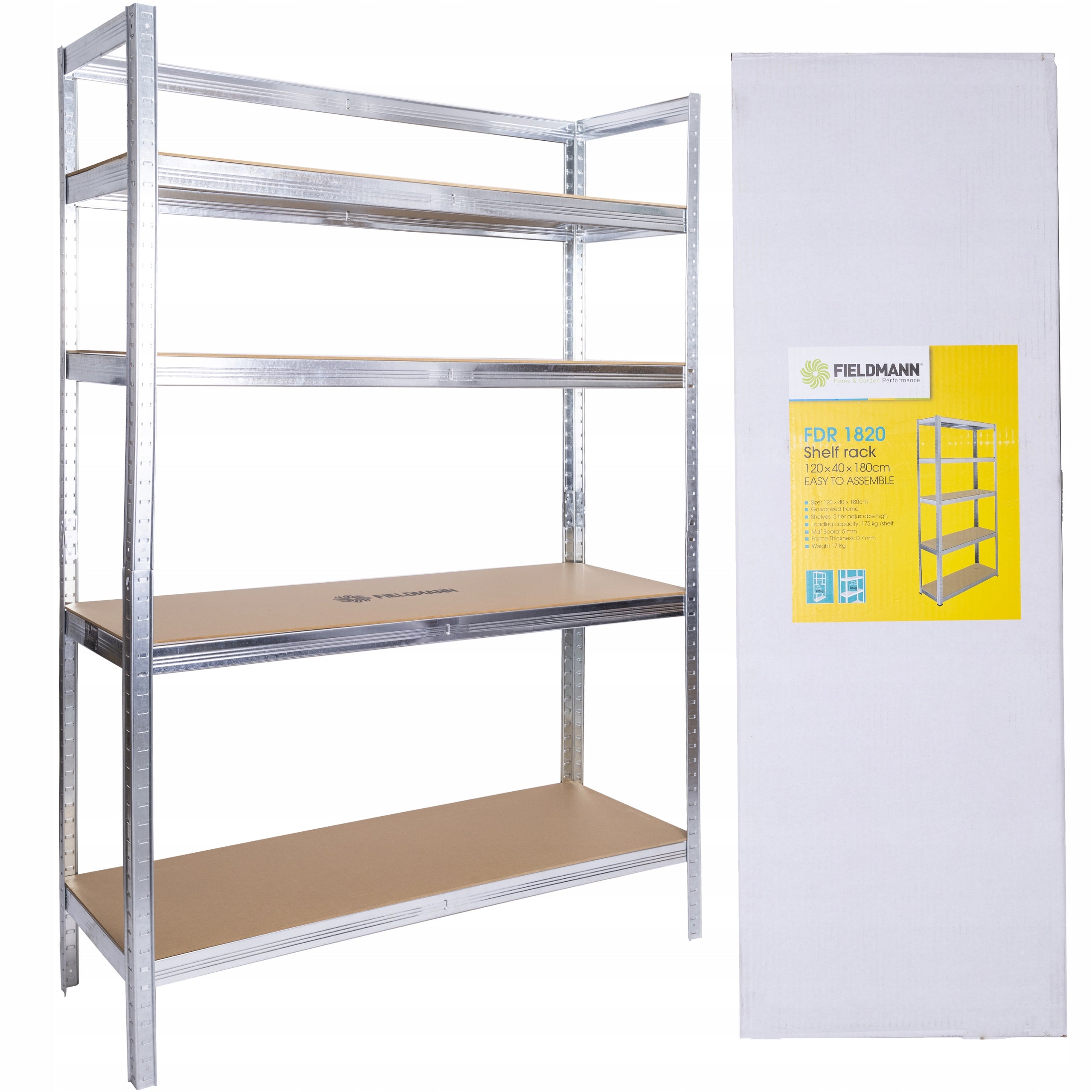 Storage rack with shelves Fieldmann FDR 1820 Steel 5 Shelves 875kg