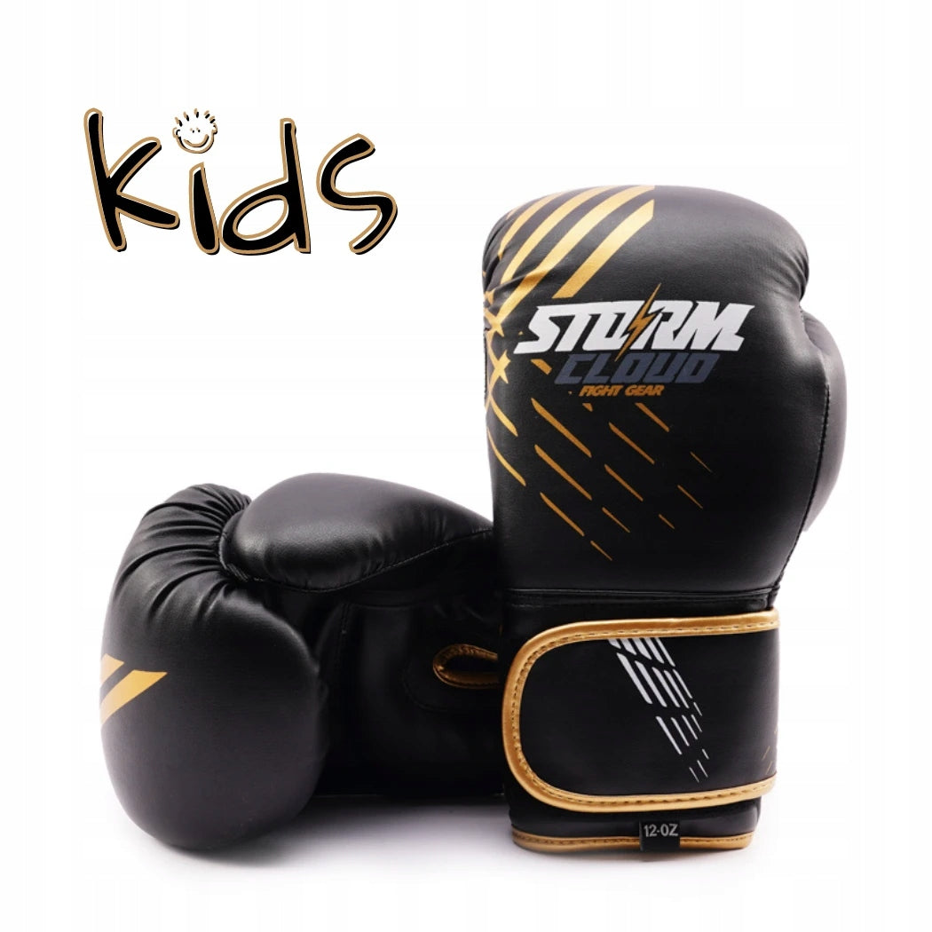 StormCloud Boxing Gloves for Kids Lynx Black and Gold r 6oz