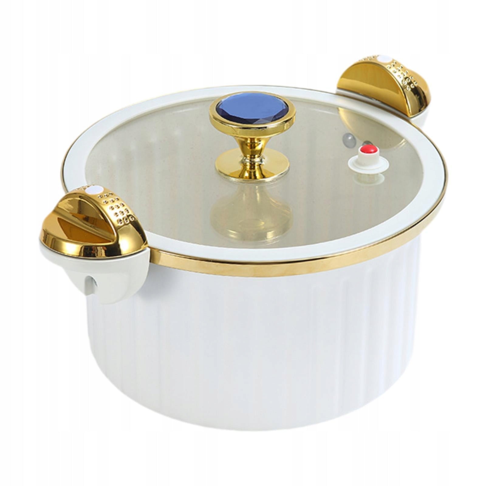 Stovetop Pot 7L Milk Sauce Hot Pot Stew Pot with Cover Pressure Stew white