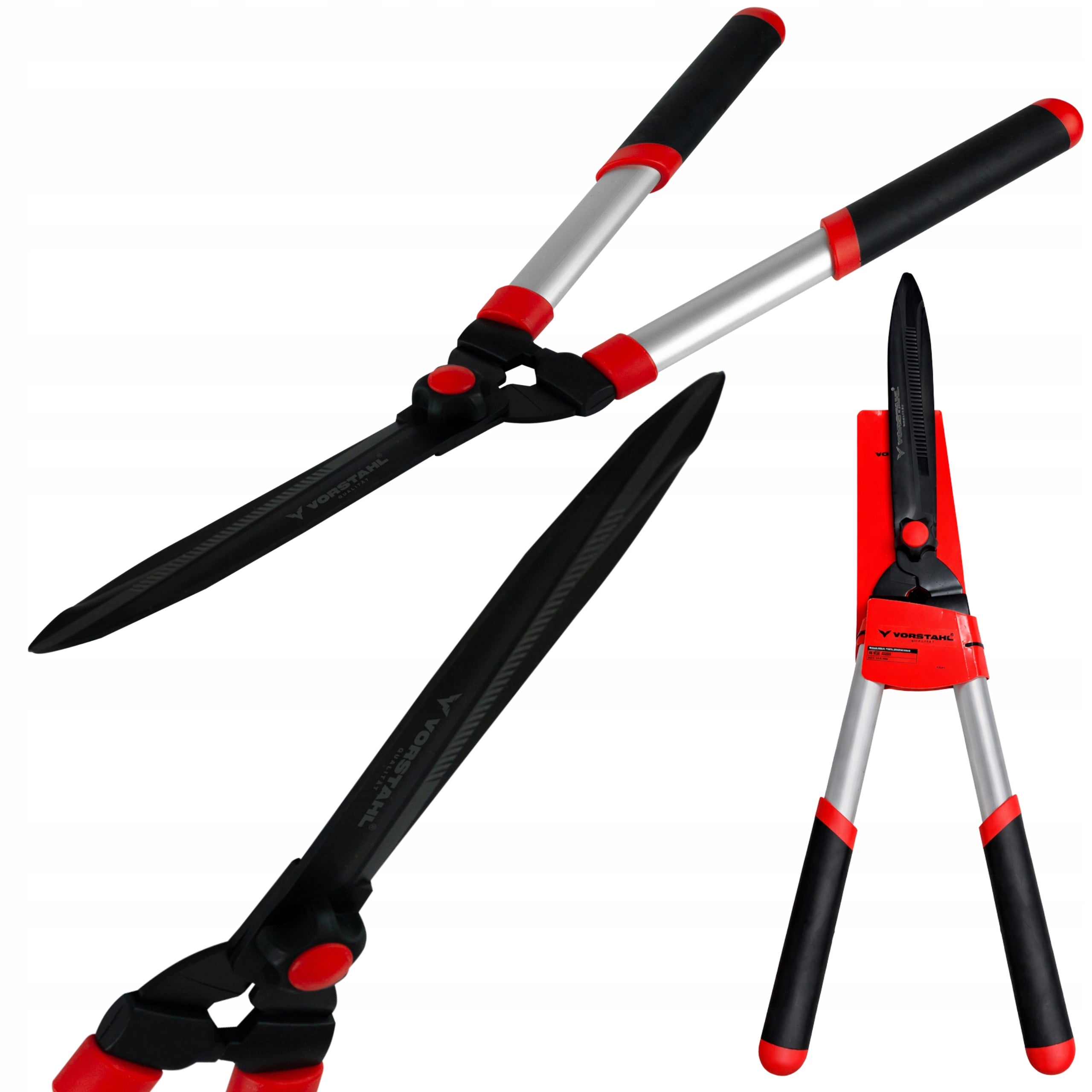 Straight hedge trimmer 645 mm large hedge trimmer VORSTAHL Packaging status original