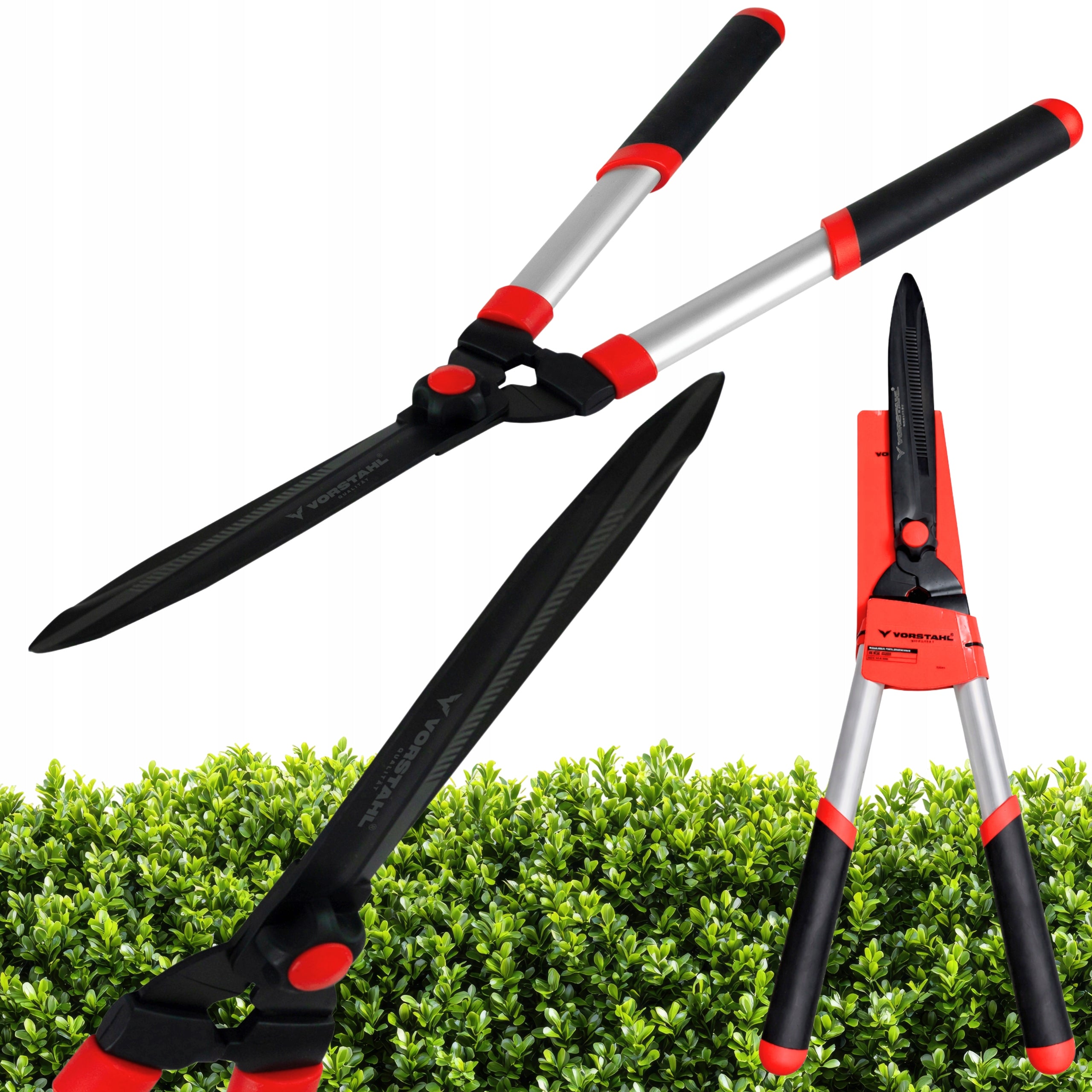 Straight hedge trimmer 645 mm large hedge trimmer VORSTAHL