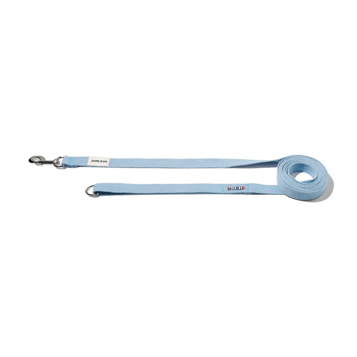 Straight leash light blue pin Fish John Dog Lisbon 3 m wide 2,5 cm