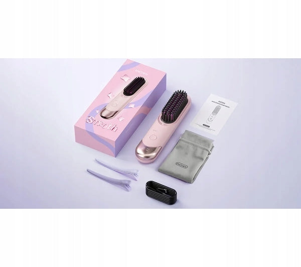 Straightening Brush Enchen H100 Wireless Ionization 200°C Pink Packaging status original