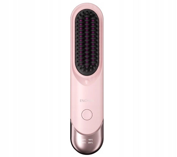 Straightening Brush Enchen H100 Wireless Ionization 200°C Pink