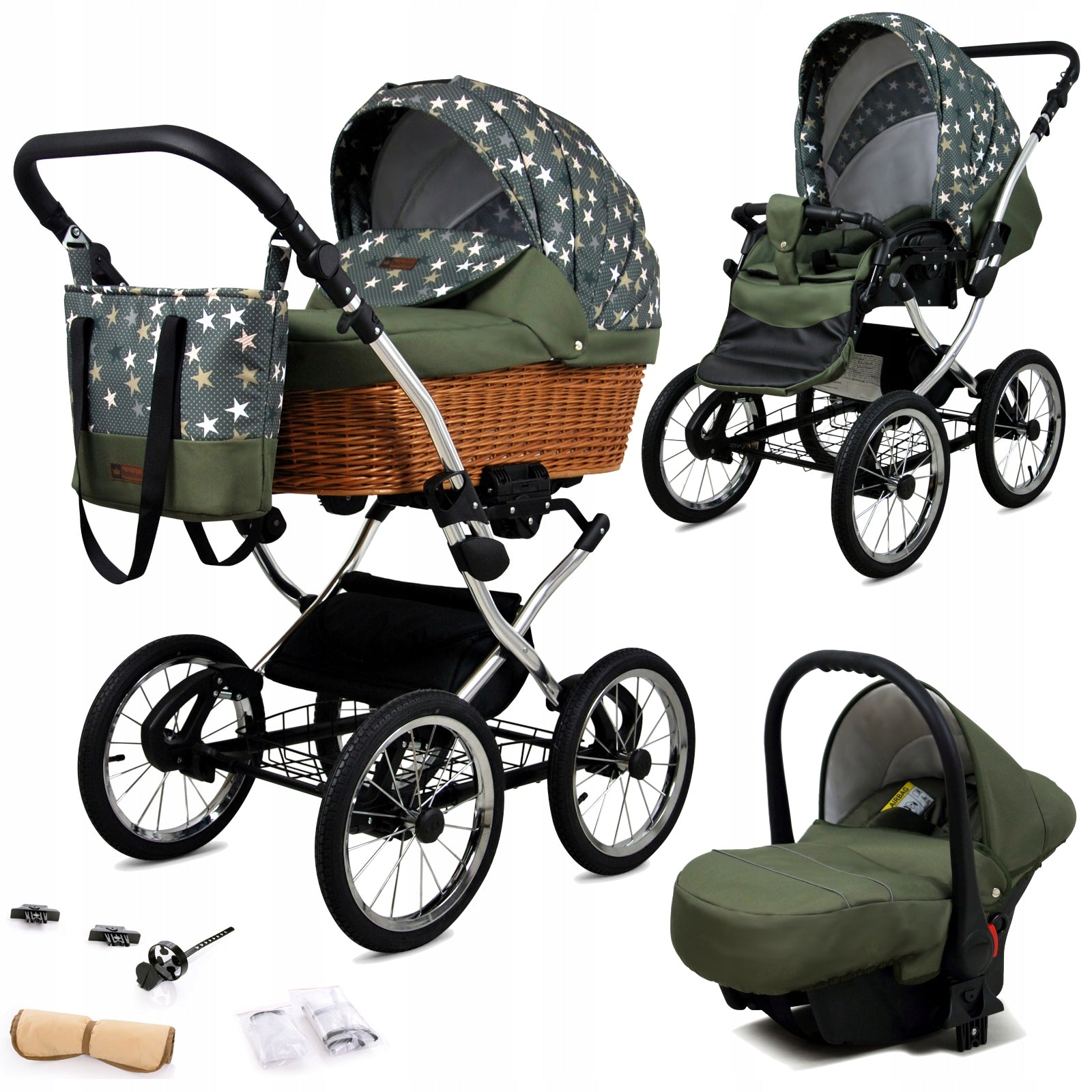 Stroller 3in1 BabyLux CLASSIC EXCLUSIVE stroller gondola car seat