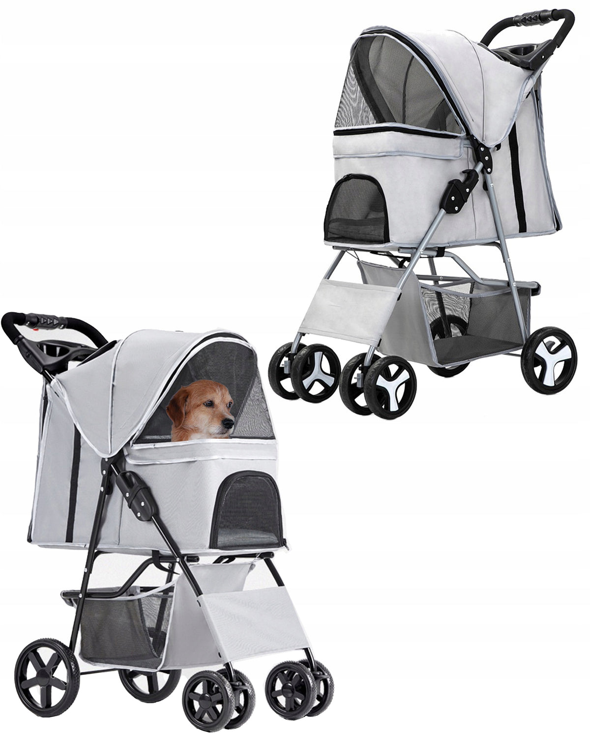 Stroller Folding Cat Dog Stroller Transporter Stroller 15 Kg XL Packaging status original