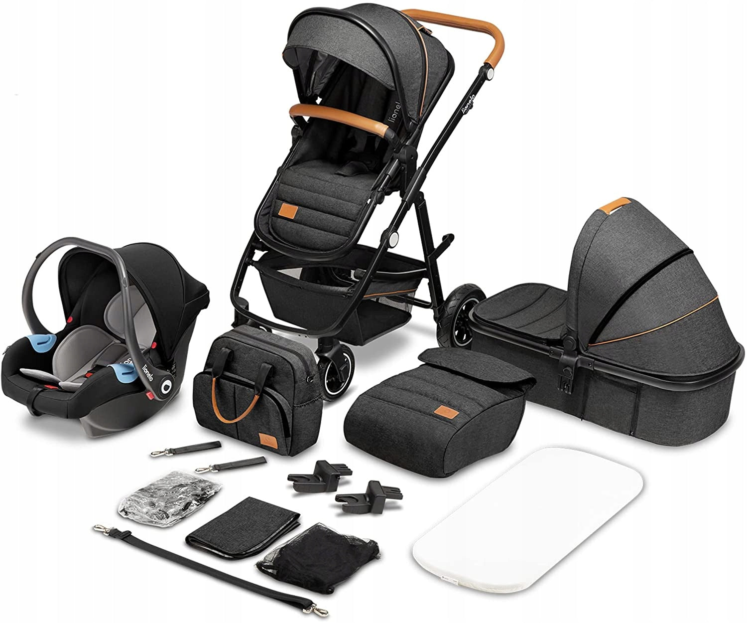 Stroller Lionelo Amber grey 3in1