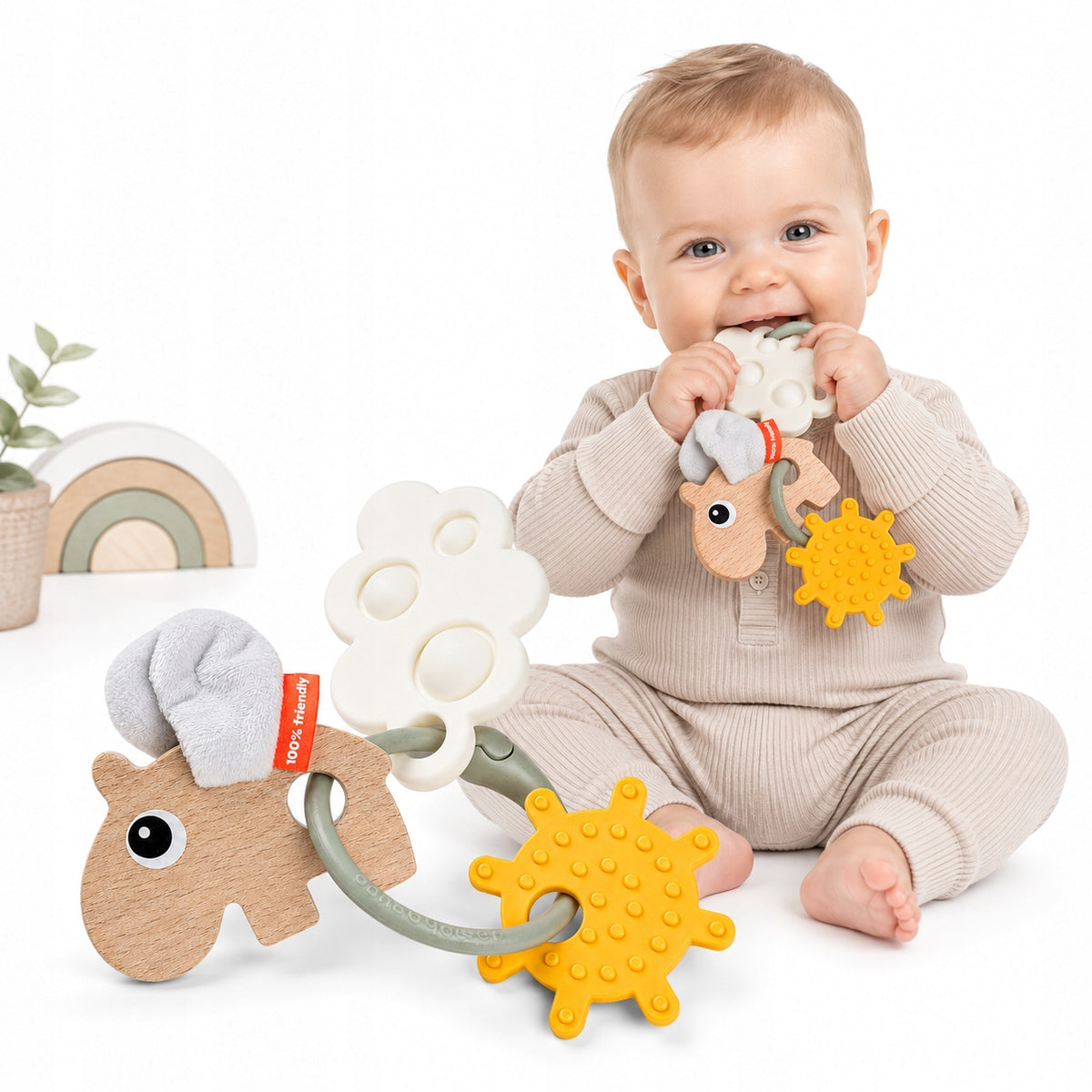 Stroller Pendant Sensory Toy - Sensory Stimulation, For Babies
