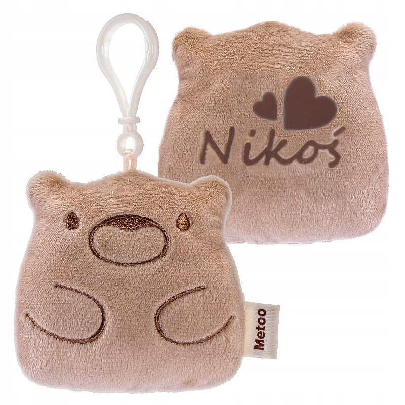 Stroller Pendant with Name - Baby Gift - Plush Bear 1+