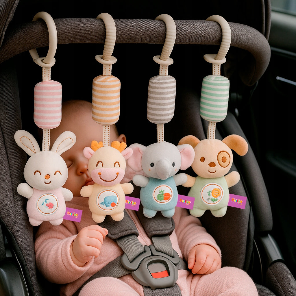 Stroller Pendant with Ratchet Bunny Sensory Toy 0+ Brand no brand