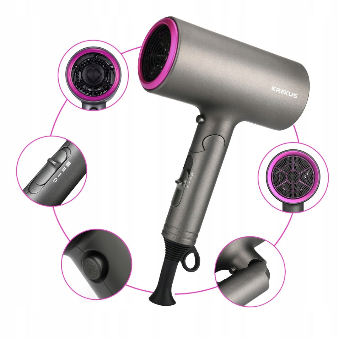 Strong Hair Dryer Folding Ionization 1600W Travel Cold Vent Packaging status original