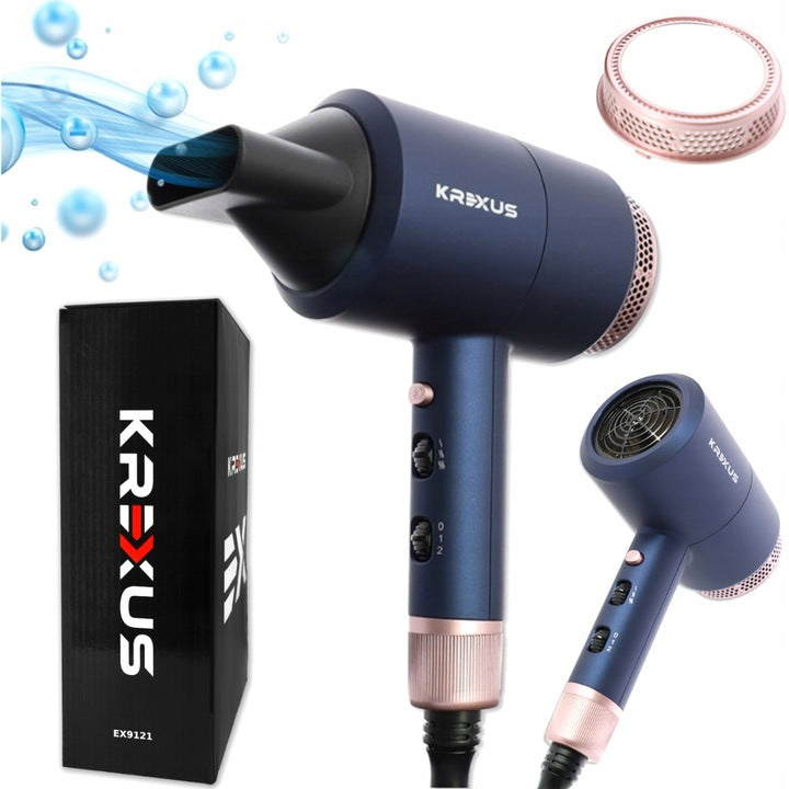 Strong Hair Dryer Krexus EX9121 1800W Ionization Cold Vent