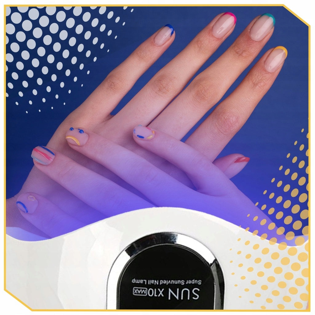 Strong Nail Lamp Hybrid UV Gels LED Sun x10 Max LCD With Handle 280W Medical device no
