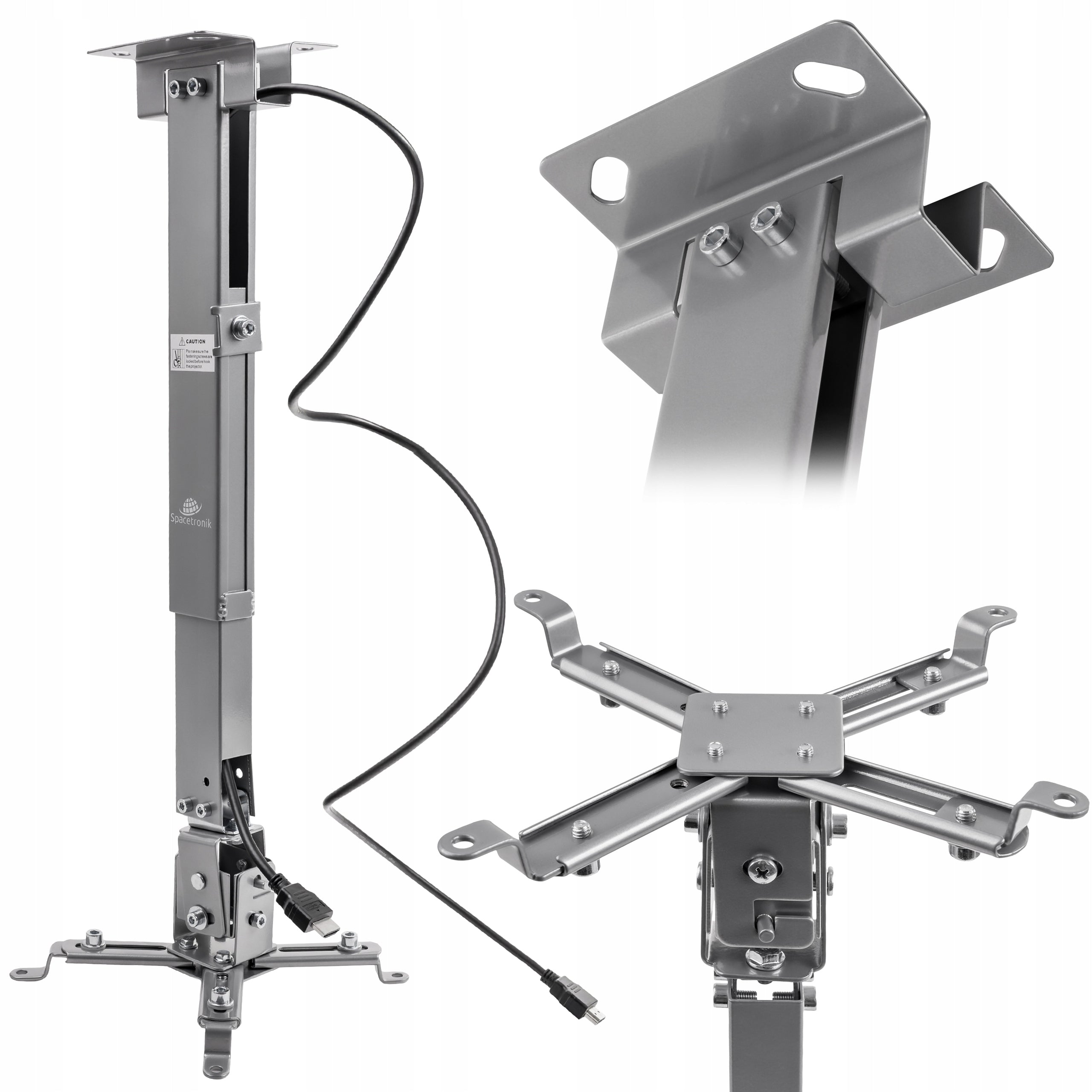 Sturdy Projector Wall Mount Ceiling Adjustable 20kg Silver