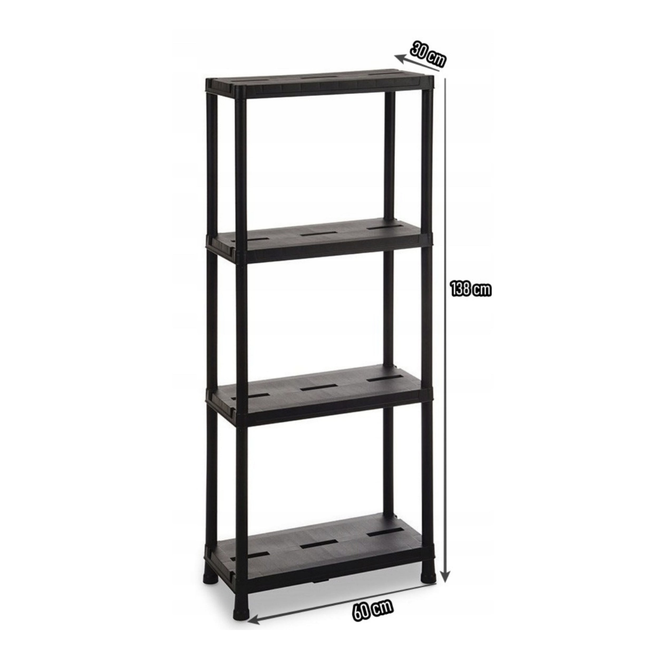 Sturdy Strong plastic storage rack 4 SHELVES max 25 kg 138x60x30 Manufacturer code narzędziowy modułowy magazyn warsztat