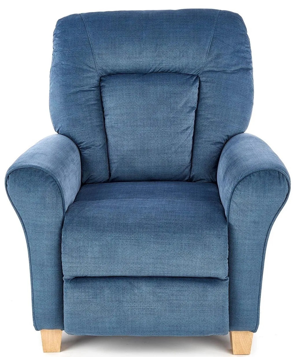 Stylish Reclining Armchair BARD Halmar Dark Blue Leisure For Living Room Brand Halmar