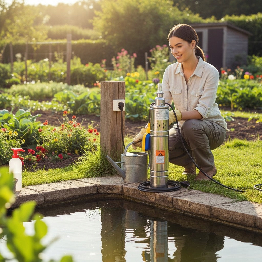 Submersible Pump for Well 3150W 3300l/h Submersible Powerful Maximum pump output 2100 l/h