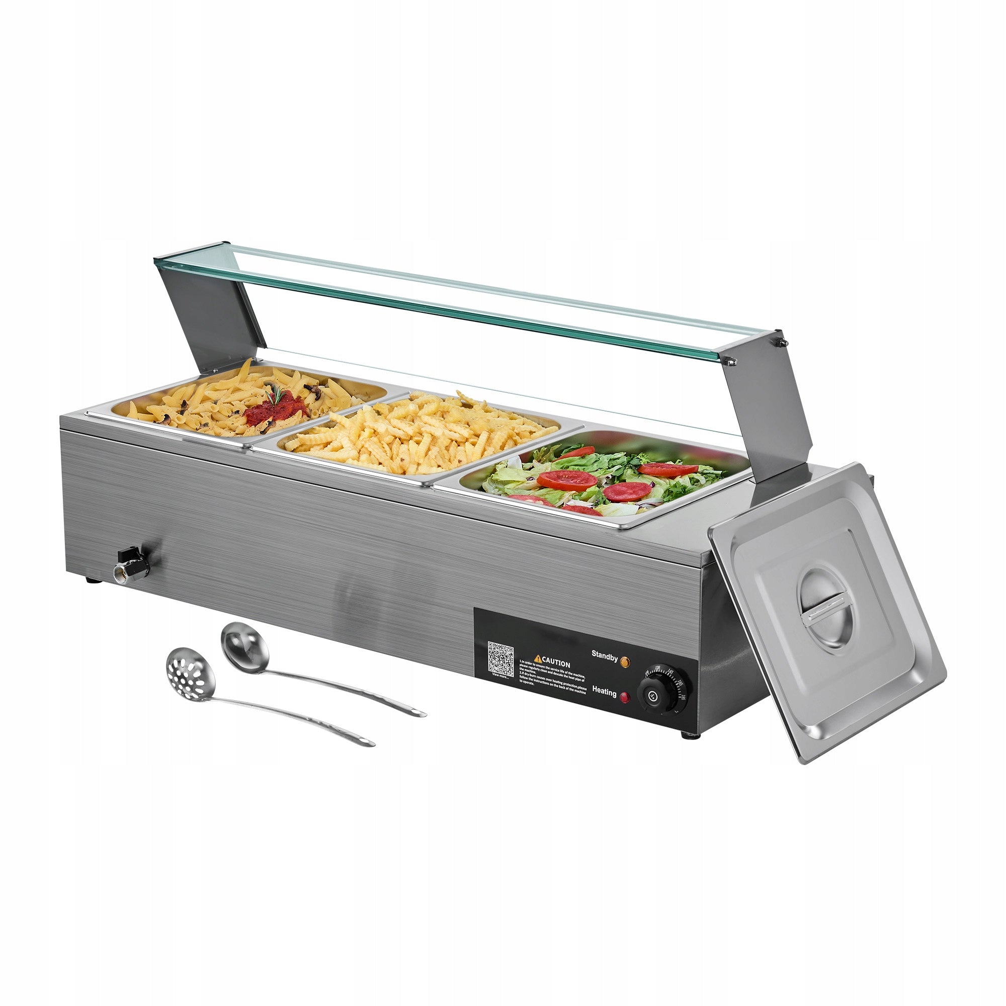 SucceBuy Food Warmer 1,5KW 3 Containers Food Warmer Brand SucceBuy