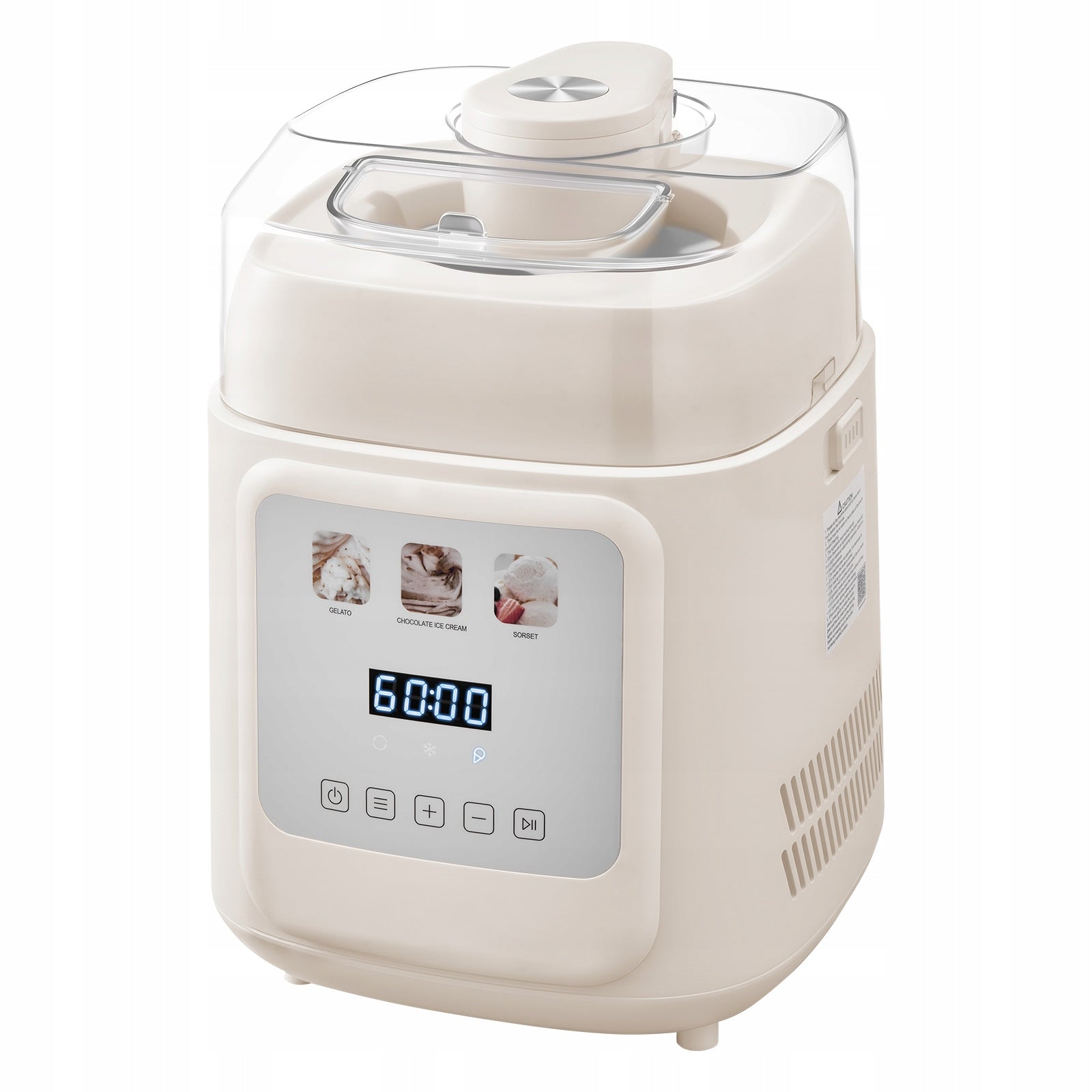 SucceBuy Ice Cream Machine 0.94L Automatic 4in1 With Built-in Compressor