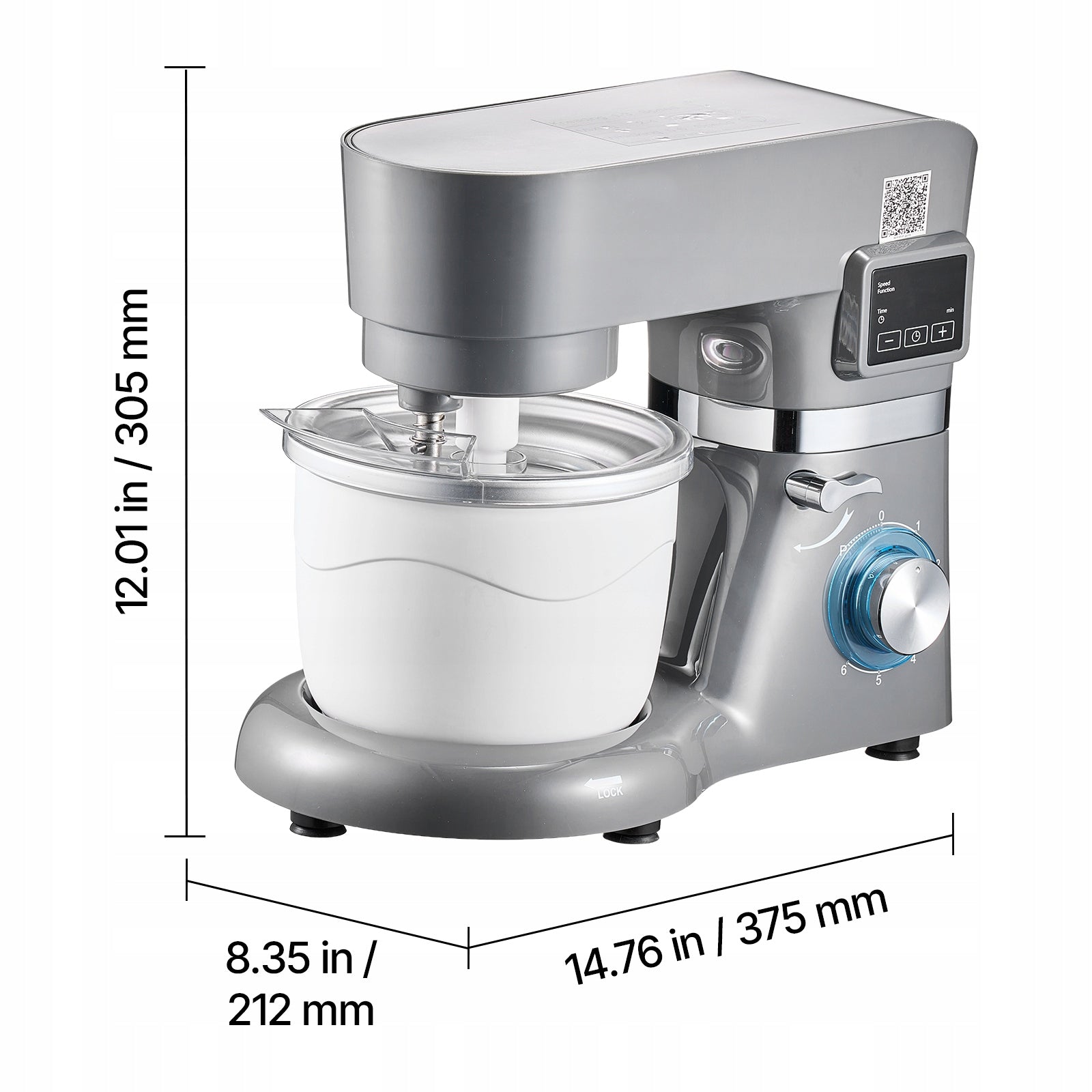 SucceBuy Ice Cream Machine 1,7L 1400W With Digital LED Display And Timer Manufacturer code JYLDSBQLJL