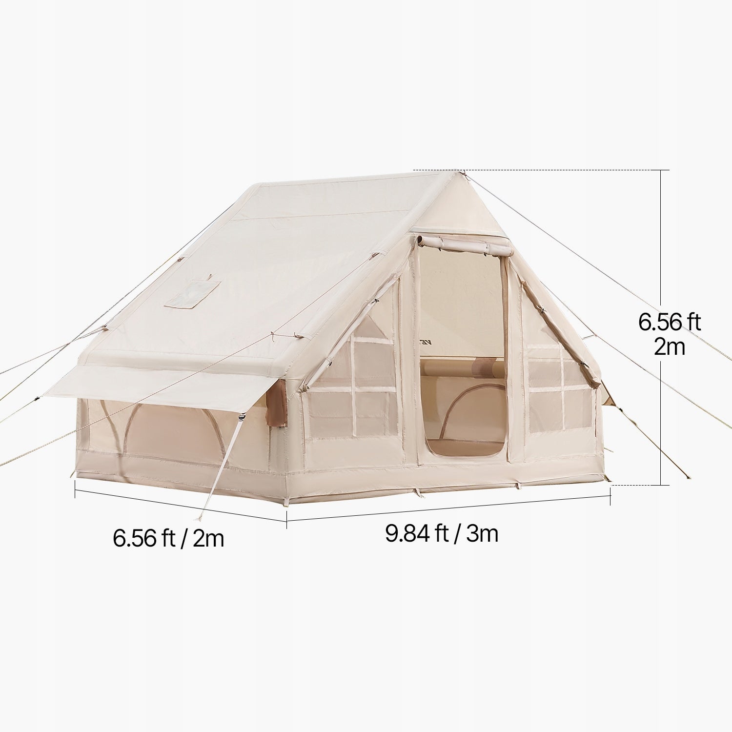 SucceBuy Inflatable Tent With Pump 3x2x2M 3 To 5 People With Oxford Fabric Packaging status original