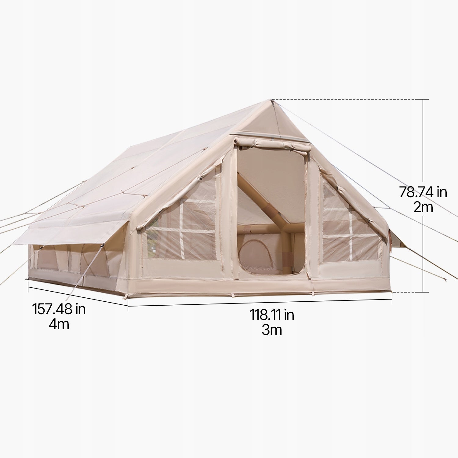 SucceBuy Inflatable Tent With Pump 4x3x2M 5-8 People Oxford Fabric Brand SucceBuy