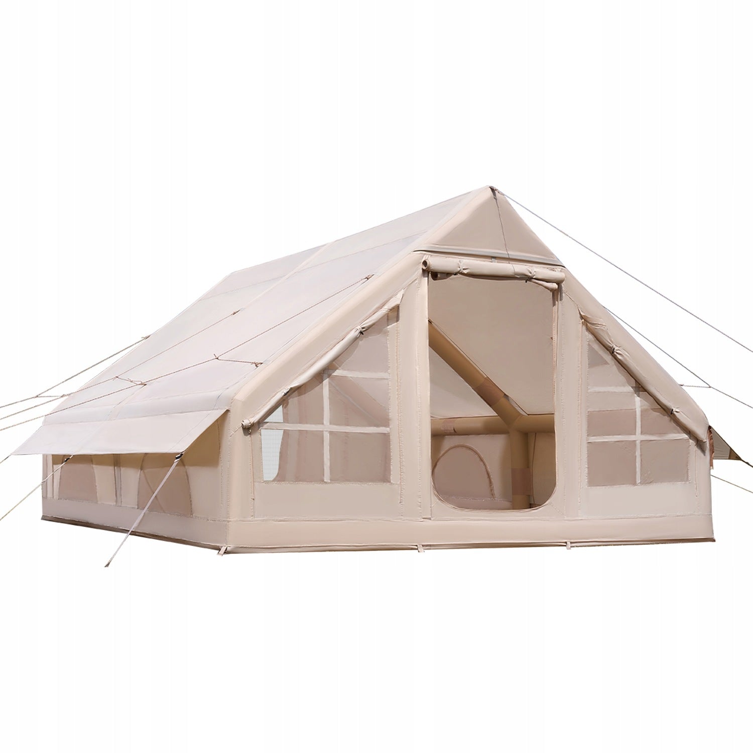 SucceBuy Inflatable Tent With Pump 4x3x2M 5-8 People Oxford Fabric