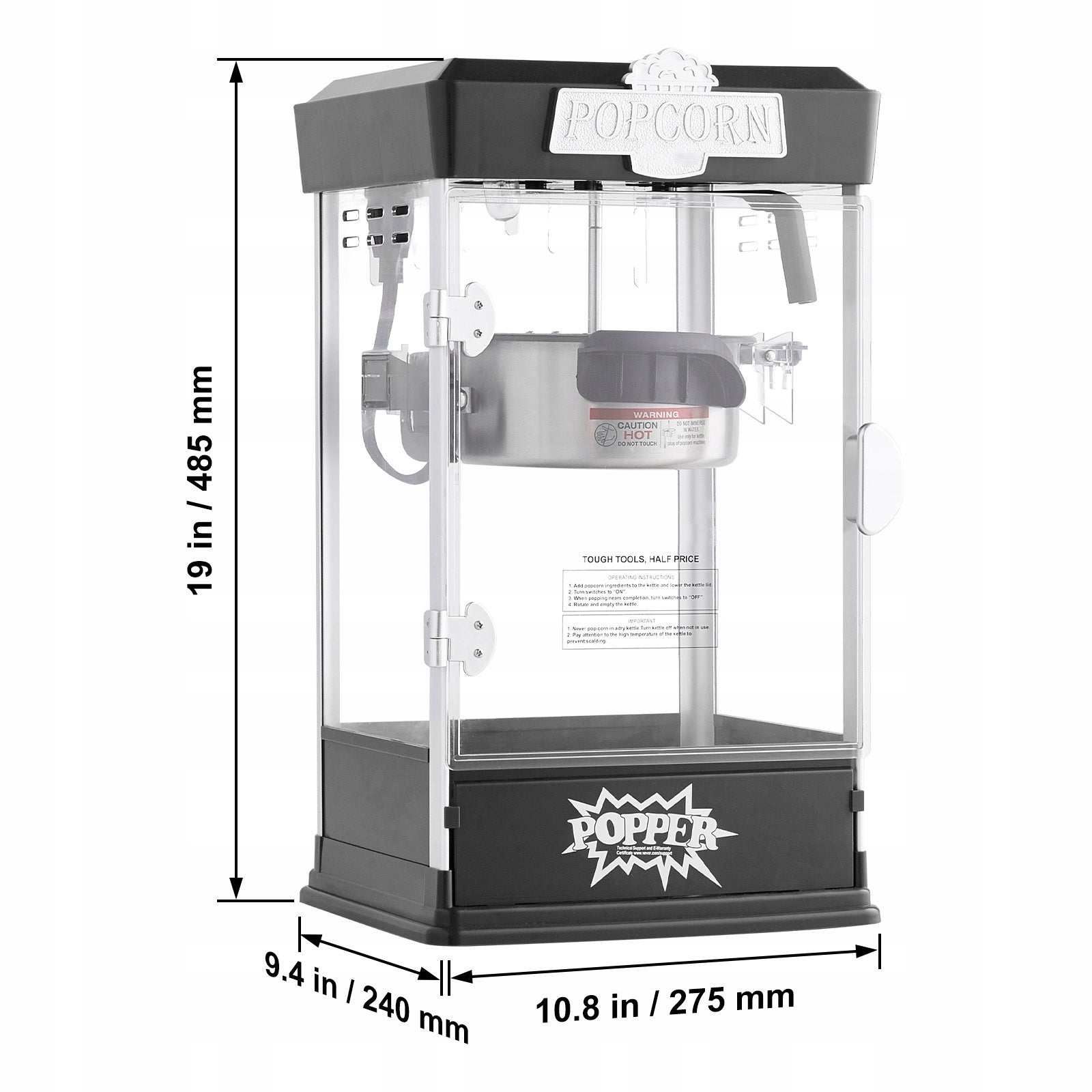 SucceBuy Popcorn Machine 480W 4Ounces With LED For Family Meetings Manufacturer code TSBMHJHS4OZ4