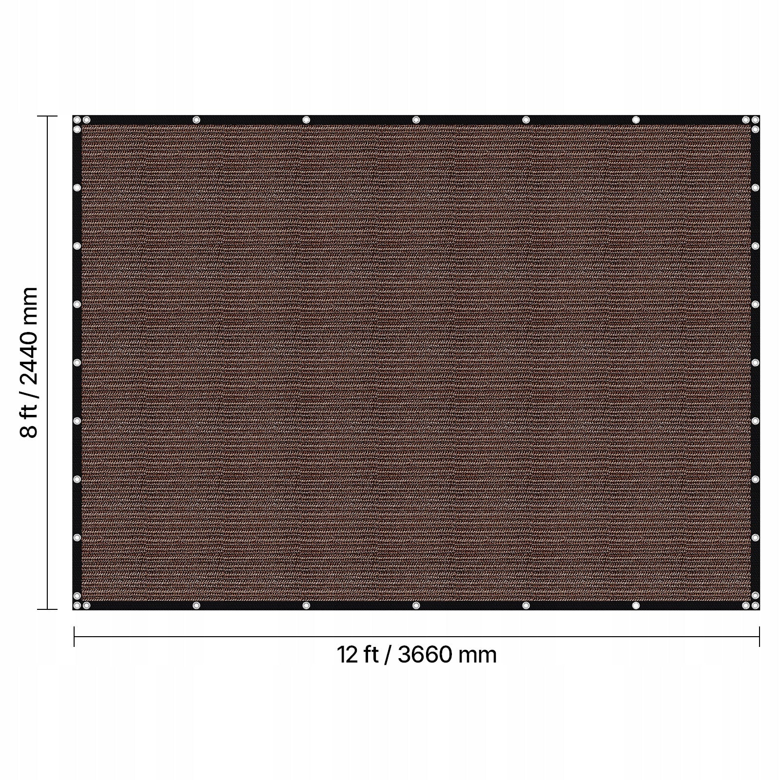 SucceBuy Sun Mesh 244x366CM Waterproof Breathable Brown Manufacturer code JBZGB96FT18