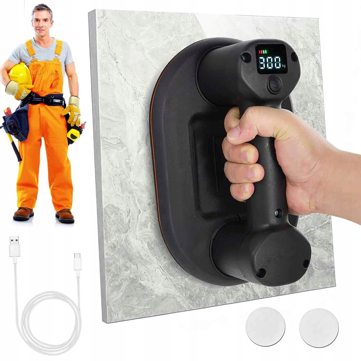 Suction Cup With Window Plates Vacuum Electric Tool 300kg Dual Motor