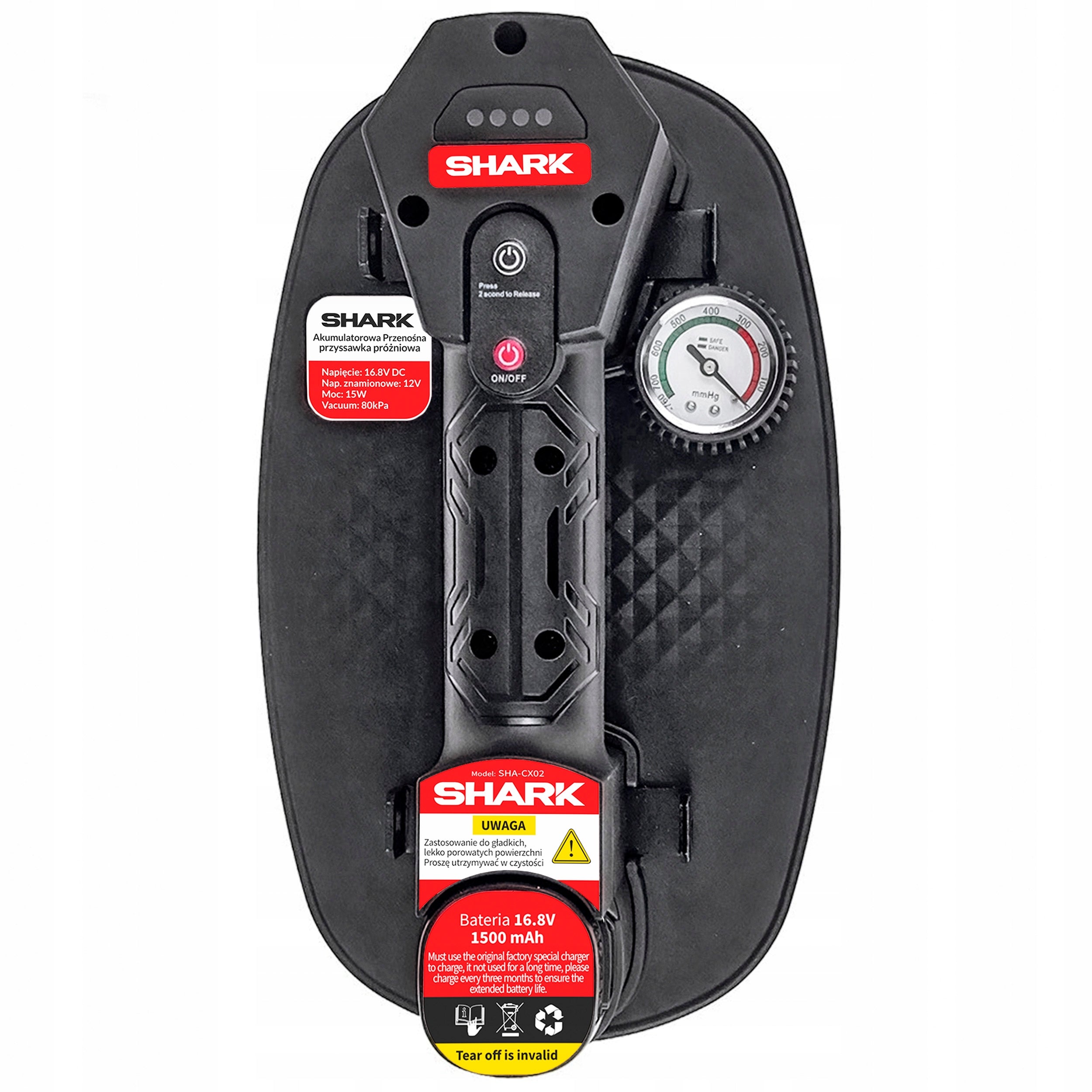 Suction cup Automatic Cordless Vacuum Shark suitcase 2x batteries Manufacturer code SHA-CX02 gres lastryko ceramicznych ceramiki