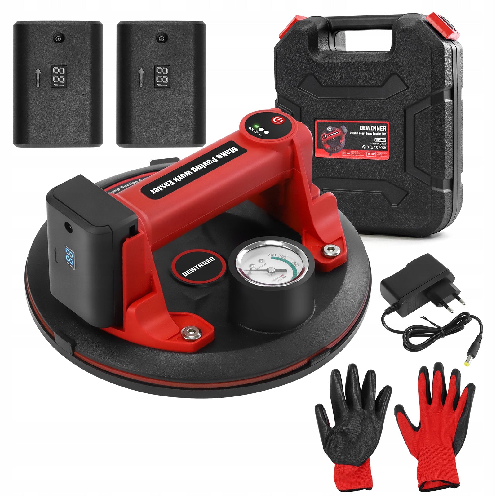 Suction cup DEWINNER 220 W automatic with battery